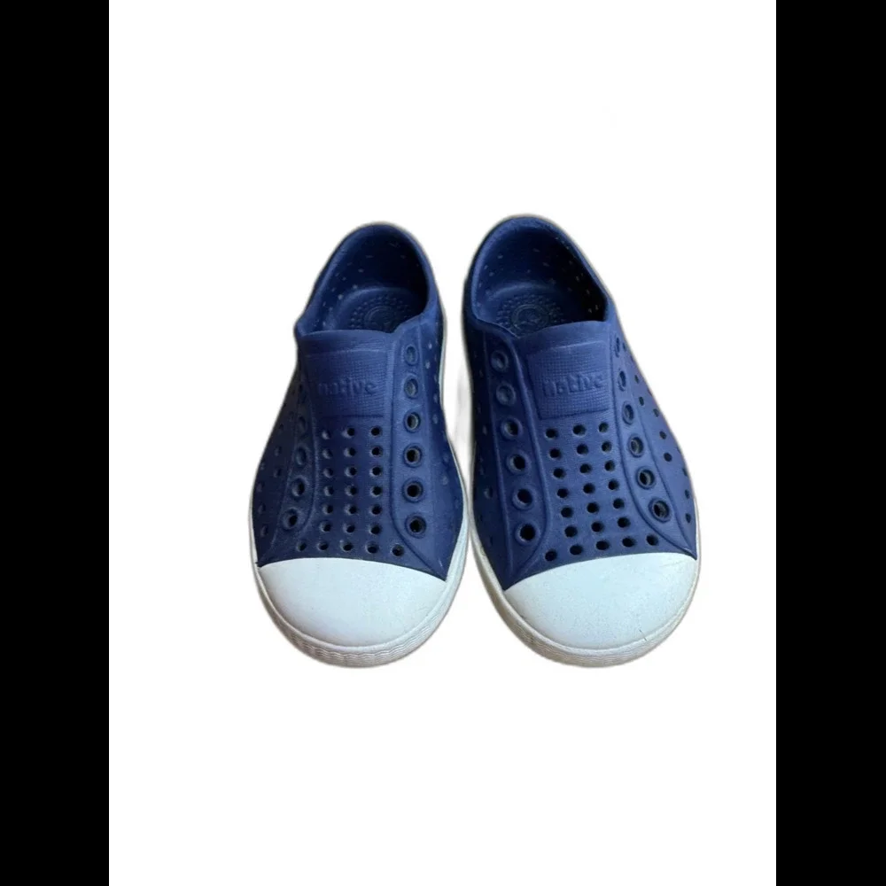 Native Kids Navy and White Slip-On Water Shoes